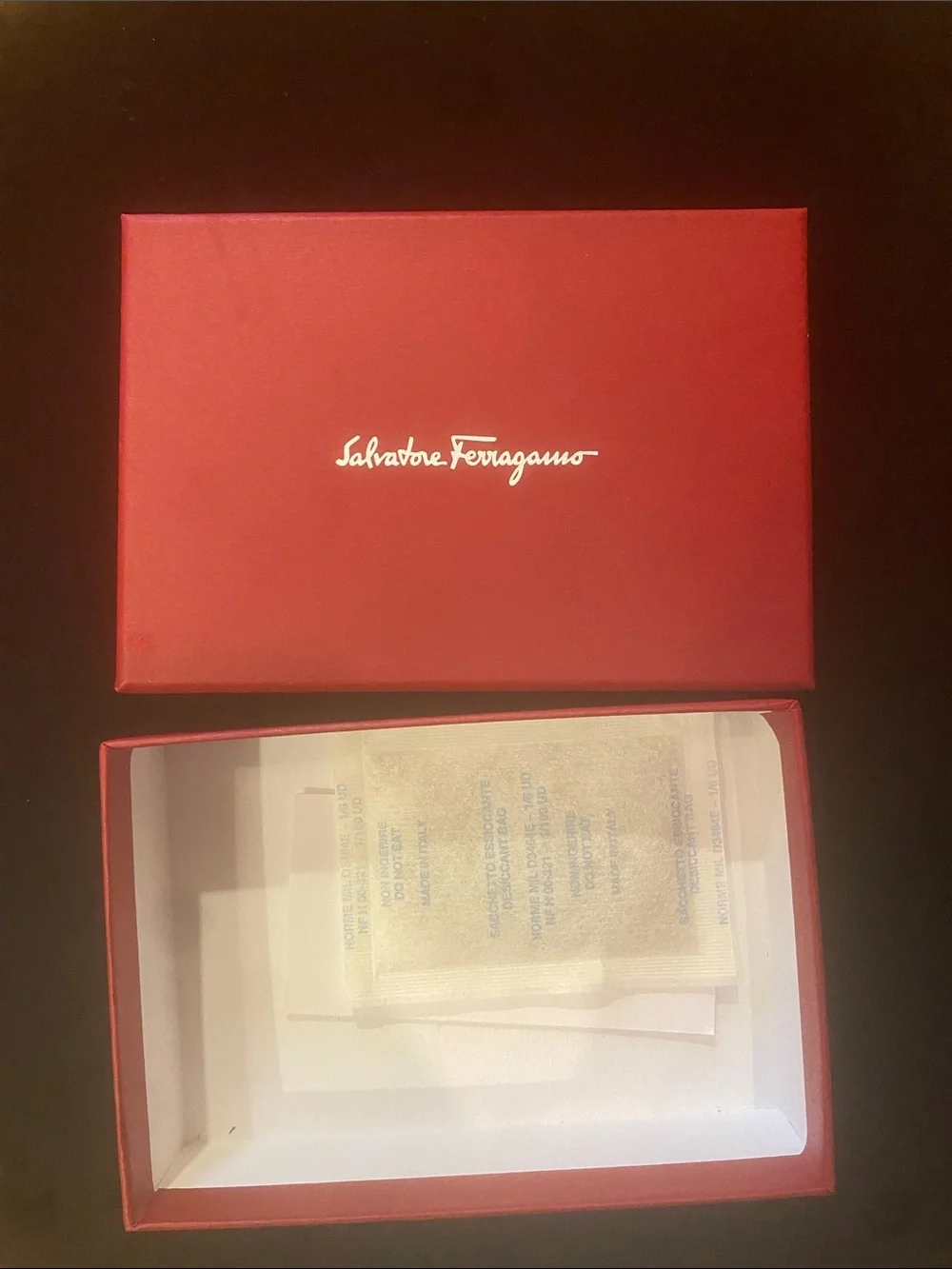 Men’s Salvatore Ferragamo Revival Gancini Bifold Wallet - Black & Red Calf Skin
